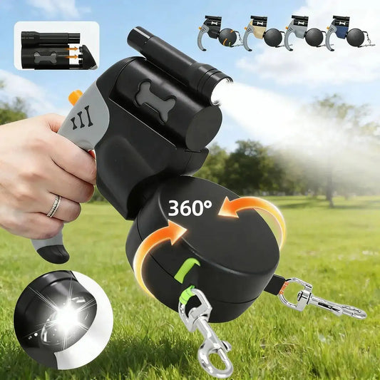 Smart Dual Dog Leash with Light