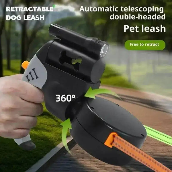 Smart Dual Dog Leash with Light